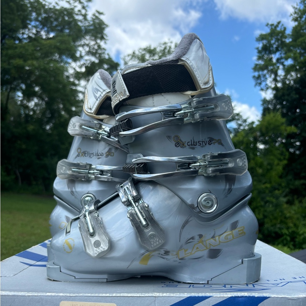 Lange Metallic Silver Ski Boots